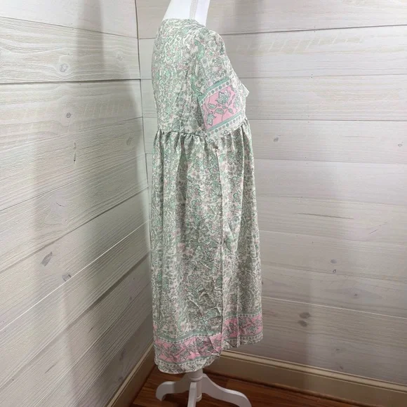 MISSLOOK Folk Floral Print Dress S FREE SHIP - Picture 2 of 6